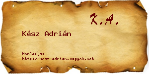 Kész Adrián névjegykártya
