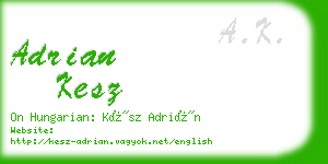 adrian kesz business card